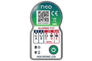 one-way cold chain complete temperature monitoring indicator for pharmaceuticals, food